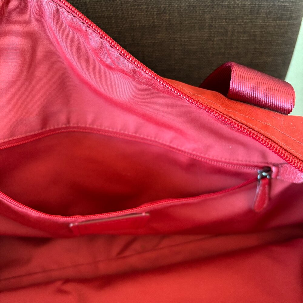 Coach duffel bag in gorgeous red, like new. - Picture 6 of 11
